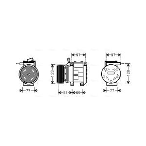 Compressor, ar condicionado AVA COOLING KAAK117