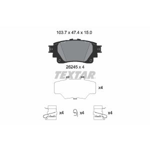 Set di pastiglie freno TEXTAR 2624501