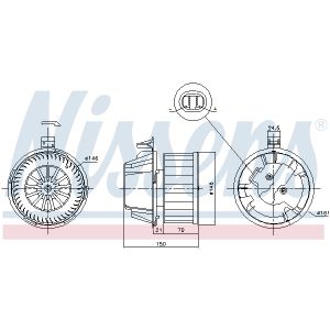 Ventilador de habitáculo NISSENS 87384