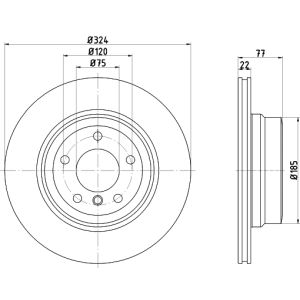 Disque de frein TEXTAR 92201903 à l'arrière, ventilé, 1 pièce