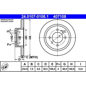 Disque de frein ATE 24.0107-0108.1