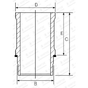 Revestimento do cilindro GOETZE 14-636600-00