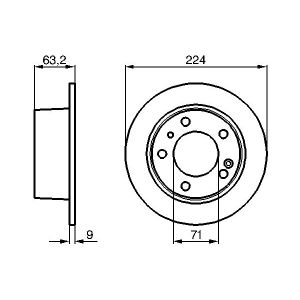 Bremsscheibe BOSCH 0 986 478 141