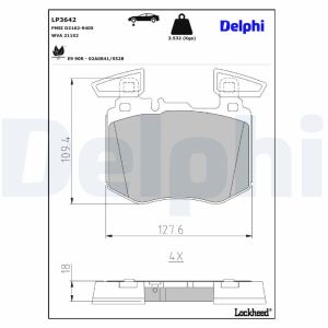 Jarrupalasarja DELPHI LP3642, edessä