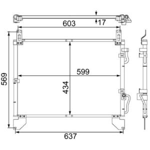 Condensador, ar condicionado MAHLE AC 480 000S