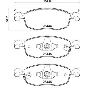 Remblokkenset, schijfrem BREMBO P 83 185