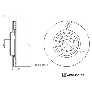 Jarrulevy BLUE PRINT ADBP430183