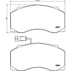 Bremsbelagsatz TEXTAR 2907702