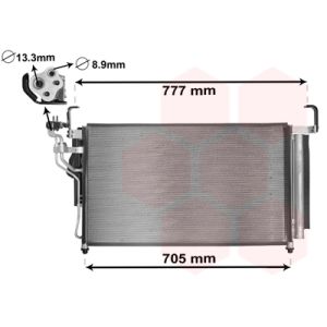 Condensator, airconditioning VAN WEZEL 82005347