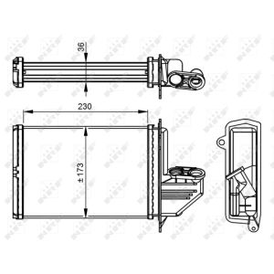 Scambiatore di calore, riscaldamento interno NRF 54294