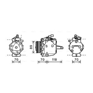 Compresor, aire acondicionado AVA COOLING MTAK224