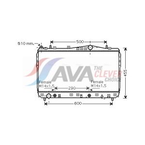 Arrefecedor do motor AVA COOLING DWA2074