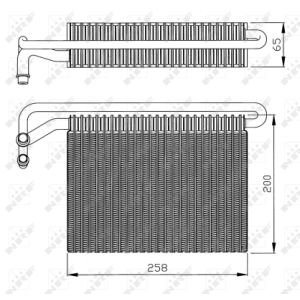 Evaporatore, impianto di climatizzazione NRF 36096