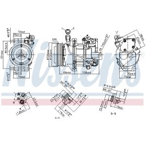 Compressore, condizionatore d'aria NISSENS 890077