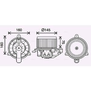 Ventilador da cabina AVA COOLING FD8626