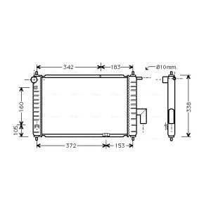 Arrefecedor do motor AVA COOLING DWA2046