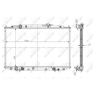 Radiatore, raffreddamento motore NRF 56051