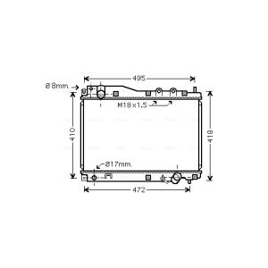 Arrefecedor do motor AVA COOLING HD2204