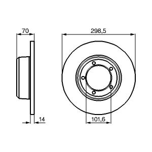 Bremsscheibe BOSCH 0 986 478 827