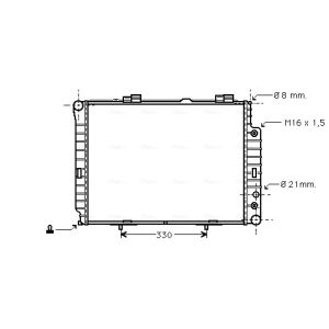 Radiador de motor AVA COOLING MSA2214