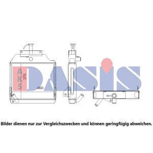 Radiador, arrefecimento do motor AKS DASIS 440119N