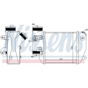 Intercooler, inlaatluchtkoeler NISSENS 96576