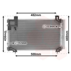 Condensator, airconditioning VAN WEZEL 53005394