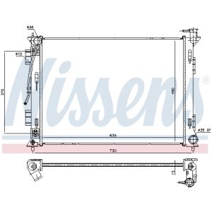 Radiatore, raffreddamento motore NISSENS 675055