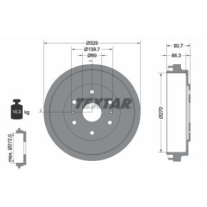 Bremstrommel TEXTAR 94034200