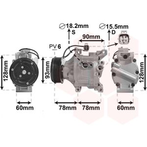 Compressor, ar condicionado VAN WEZEL 5300K443