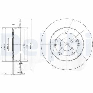 Disco freno DELPHI BG3906