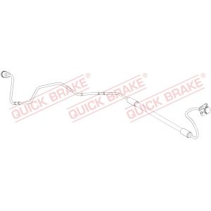 Tubo do travão flexível traseiro, esquerdo QUICK BRAKE 96.014