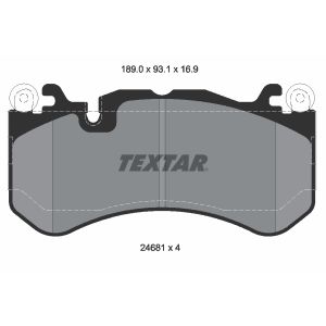 Kit de plaquettes de frein, frein à disque TEXTAR 2468101, Avant