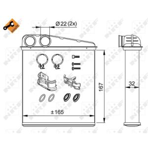 Scambiatore di calore, riscaldamento interno EASY FIT NRF 58211