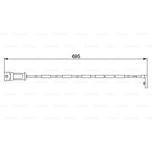 Warnkontakt, Bremsbelagverschleiß BOSCH 1 987 474 929