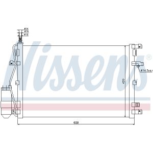 Condensator, airconditioning NISSENS 94937