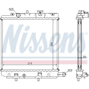 Radiator, motorkoeling NISSENS 62455A