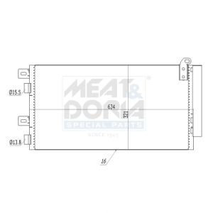 Condenseur (climatisation) MEAT & DORIA 991059
