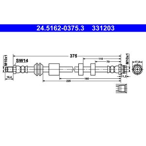 Bremsschlauch ATE 24.5162-0375.3