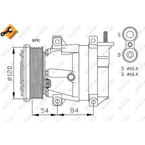 Compresseur, climatisation EASY FIT NRF 32484