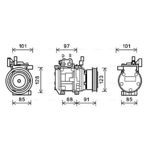 Compresor, aire acondicionado AVA COOLING KAK208