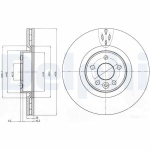 Bremsscheibe DELPHI BG9077C