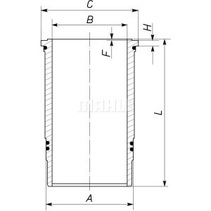 Camicia del cilindro MAHLE 037 LW 00106 001