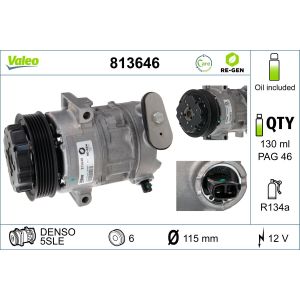 Compressor, ar condicionado VALEO 813646