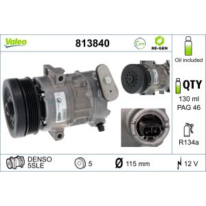 Compresor, aire acondicionado VALEO 813840