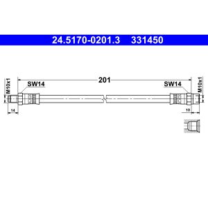 Flexible de frein ATE 24.5170-0201.3