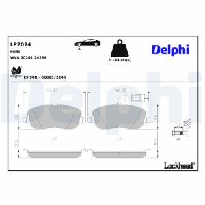 Levyjarrun jarrupalasarja DELPHI LP2024