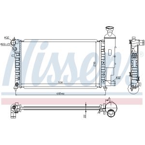 Radiator, motorkoeling NISSENS 63537A