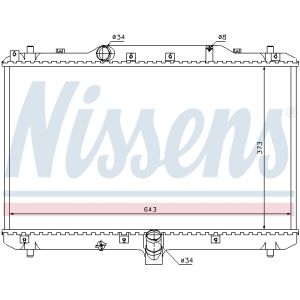 Jäähdytin, moottorin jäähdytys NISSENS 64198