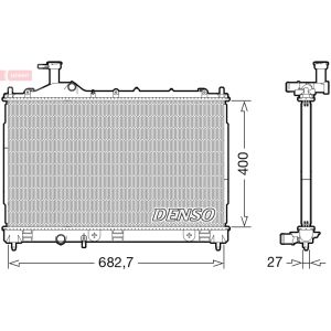 Radiateur moteur DENSO DRM45042